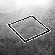110X110mm Diana Marine Grade Tile Insert Stainless Steel Floor Waste Silver/Matte Black Sedek