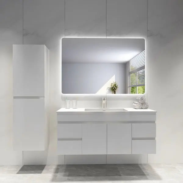 POSEIDON RECTANGLE BACKLIT LED MIRROR 3 COLOUR LIGHTS 1200X800MM - FIL Kitchen Bathroom