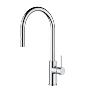 Otus Slimline SS Gooseneck Pull-Out Sink Mixer In Brushed ss304 - FIL Kitchen Bathroom