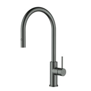 Otus Slimline SS Gooseneck Pull-Out Sink Mixer In Brushed ss304 - FIL Kitchen Bathroom