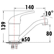 Ruby II Swivel Basin Mixer ACL