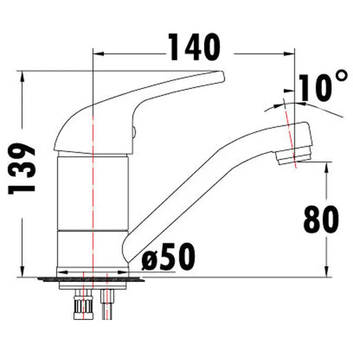 Ruby II Swivel Basin Mixer ACL