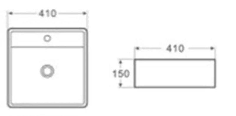 Ultra Slim Wall Hung/Above Counter Basin Gloss White 330mm/375mm/410mm/420mm/460mm - FIL Kitchen Bathroom