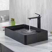 Above Counter Quartz Basin Rectangle Matte Black/Matte White/Matte Grey 600*400*140mm - FIL Kitchen Bathroom