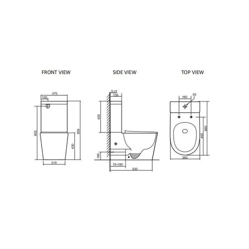 RADIANT TOILET SUITE SLIM SEAT MATT WHITE FIL Kitchen Bathroom