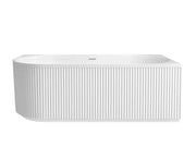 Attica Havana Corner 1700 Gloss White Fluted Bath with Overflow otti