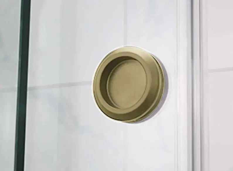 FRAMELESS SLIDING DOOR WALL TO WALL BRUSHED GOLD FIL Kitchen Bathroom