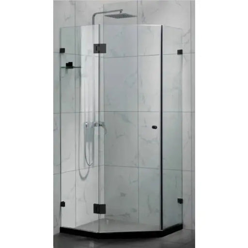 DIAMOND FRAMELESS HINGE DOOR WALL TO WALL  MATTE BLACK FIL Kitchen Bathroom