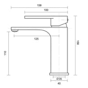 IVANO Series Basin Mixer Chrome/Black FIL Kitchen Bathroom
