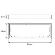 IVANO Series Chrome/Black Glass Shelf 600mm FIL Kitchen Bathroom