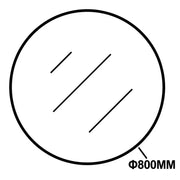 800x800x40mm Black Aluminum Framed Round Bathroom Wall Mirror with Brackets FIL Kitchen Bathroom