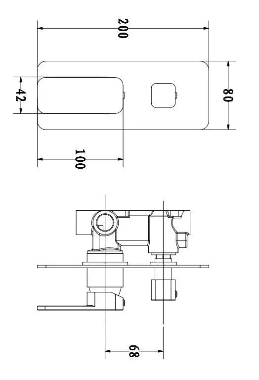 IVANO Series Solid Brass Chrome/Black Bath/Shower Wall Mixer with Diverter Wall Mounted FIL Kitchen Bathroom