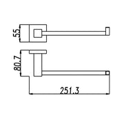 BLAZE Series Chrome Towel Hook Ring 250mm FIL Kitchen Bathroom