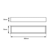 IVANO Series Chrome Single Towel Rail 800mm FIL Kitchen Bathroom