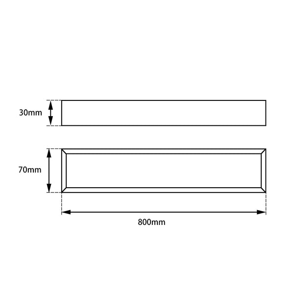 IVANO Series Chrome Single Towel Rail 800mm