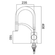 Brass Pull Down Rubber Spout Kitchen Mixer FIL Kitchen Bathroom