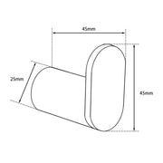 RUSHY Round Robe Hook Chrome and Colours FIL Kitchen Bathroom