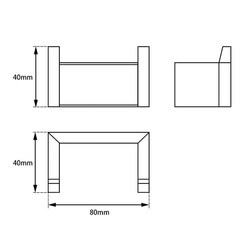 IVANO Series Chrome/Black Robe Hook FIL Kitchen Bathroom