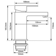BLAZE Black Basin Mixer Tap FIL Kitchen Bathroom