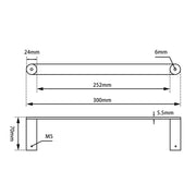 RUSHY Towel Ring 300mm Chrome and Colours FIL Kitchen Bathroom