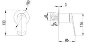 Sulu II Wall Mixer Trim Kits - FIL Kitchen Bathroom