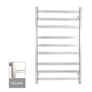 Square Electric Heated Towel Rack 9 Bars Chrome/Matte Black FIL Kitchen Bathroom
