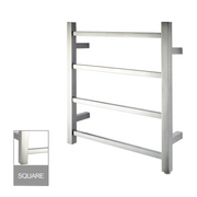 Square Electric Heated Towel Rack 4 Bars Chrome and Colours FIL Kitchen Bathroom