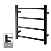Square Electric Heated Towel Rack 4 Bars Chrome and Colours FIL Kitchen Bathroom