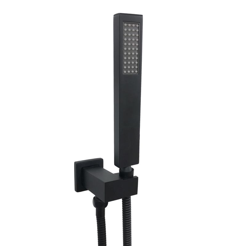 Square Matte Black Hand held Shower Set