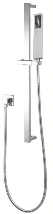 Square Brushed Nickel Handheld Shower Set FIL Kitchen Bathroom