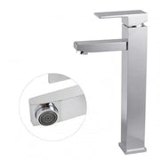 Cavallo Chrome/Matte Black Square Tall Basin Mixer FIL Kitchen Bathroom