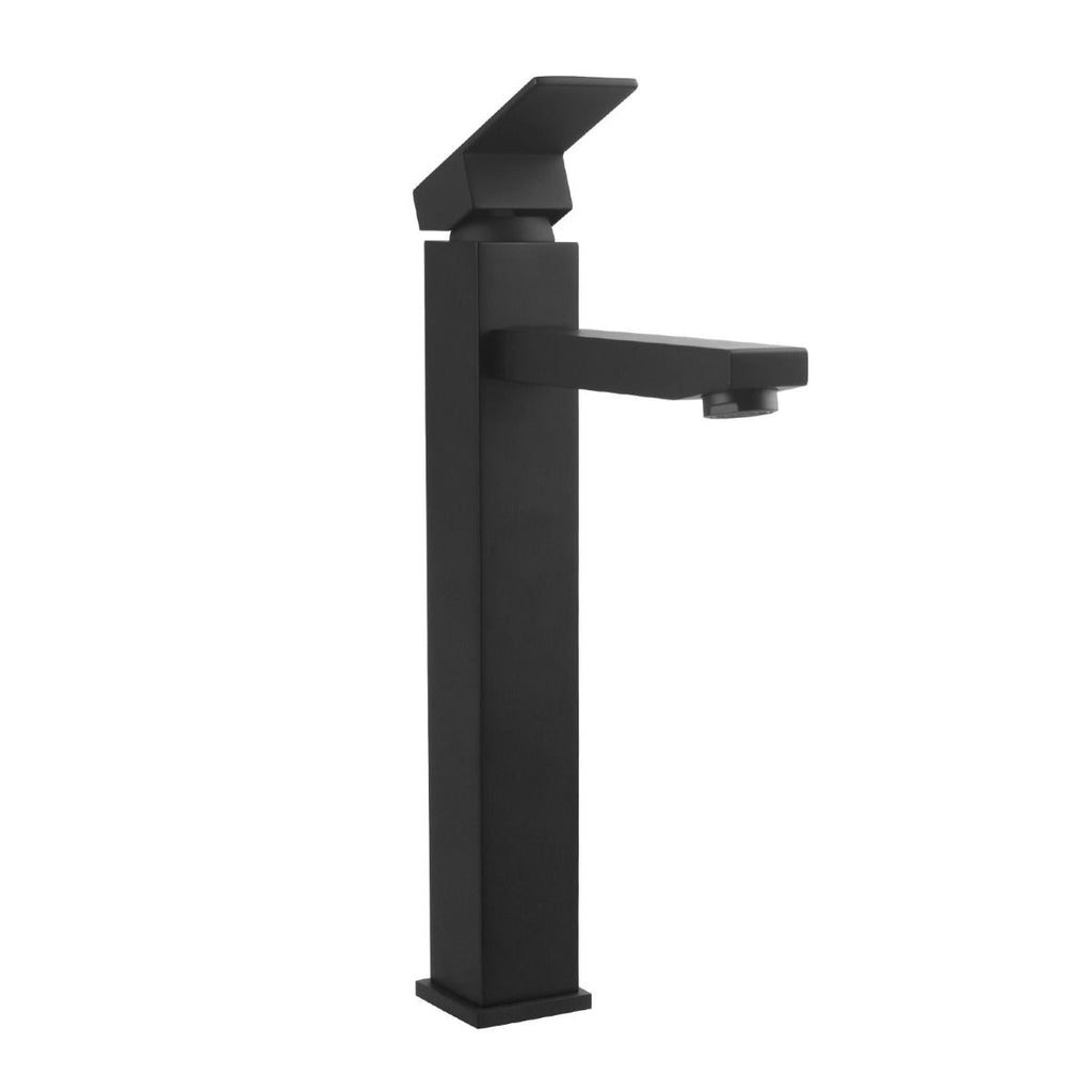 Cavallo Chrome/Matte Black Square Tall Basin Mixer