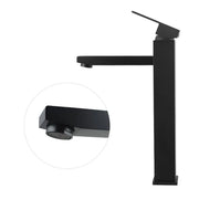 Cavallo Chrome/Matte Black Square Tall Basin Mixer FIL Kitchen Bathroom