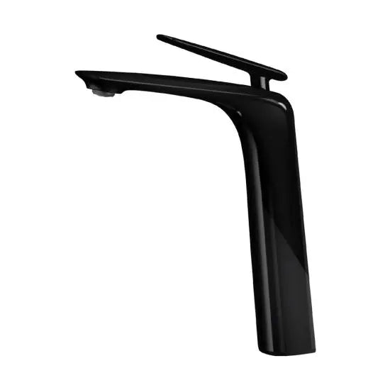 Bellino High Gloss Black Tall Basin Mixer - FIL Kitchen Bathroom