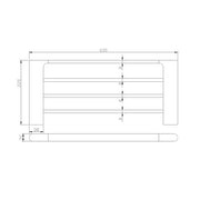 AU Chrome/Black Towel Rack 600mm FIL Kitchen Bathroom