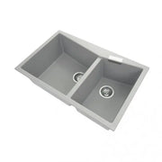 800 x 500 x 220mm Carysil Black/White/Grey Double Bowl Granite Kitchen Sink Top/Flush Mount FIL Kitchen Bathroom