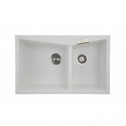 800 x 500 x 220mm Carysil Black/White/Grey Double Bowl Granite Kitchen Sink Top/Flush Mount FIL Kitchen Bathroom