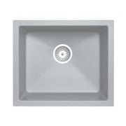 533 x 457 x 205mm Carysil Concrete Grey Single Bowl Granite Kitchen/Laundry Sink Top/Flush/Under Mount FIL Kitchen Bathroom