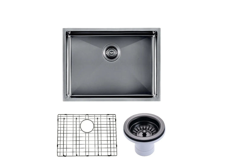 600x450x230mm 1.2mm Handmade Top/Undermount Single Bowl Kitchen Sink 304 Stainless Steel Chrome/Grey/Gold FIL Kitchen Bathroom