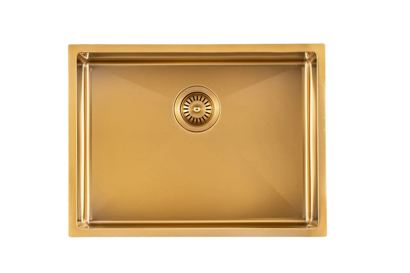 600x450x230mm 1.2mm Handmade Top/Undermount Single Bowl Kitchen Sink 304 Stainless Steel Chrome/Grey/Gold FIL Kitchen Bathroom