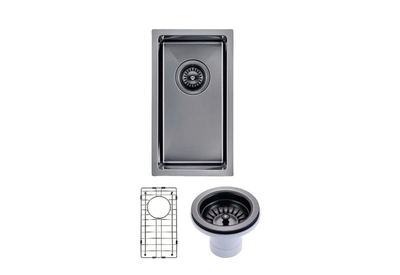 250x450x215mm 1.2mm Handmade Top/Undermount Single Bowl Kitchen Sink Chrome/GM/BG FIL Kitchen Bathroom