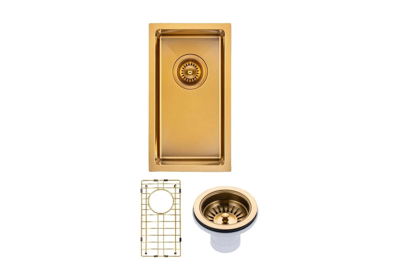 250x450x215mm 1.2mm Handmade Top/Undermount Single Bowl Kitchen Sink Chrome/GM/BG FIL Kitchen Bathroom