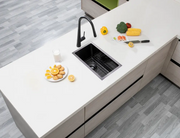 250x450x215mm 1.2mm Handmade Top/Undermount Single Bowl Kitchen Sink Chrome/GM/BG FIL Kitchen Bathroom