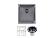 390x450x215mm 1.2mm Handmade Top/Undermount Single Bowl Kitchen Sink Chrome/GM/BG FIL Kitchen Bathroom