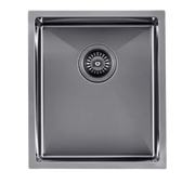 390x450x215mm 1.2mm Handmade Top/Undermount Single Bowl Kitchen Sink Chrome/GM/BG FIL Kitchen Bathroom