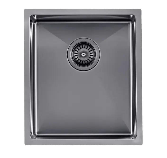 390x450x215mm 1.2mm Handmade Top/Undermount Single Bowl Kitchen Sink Chrome/GM/BG FIL Kitchen Bathroom