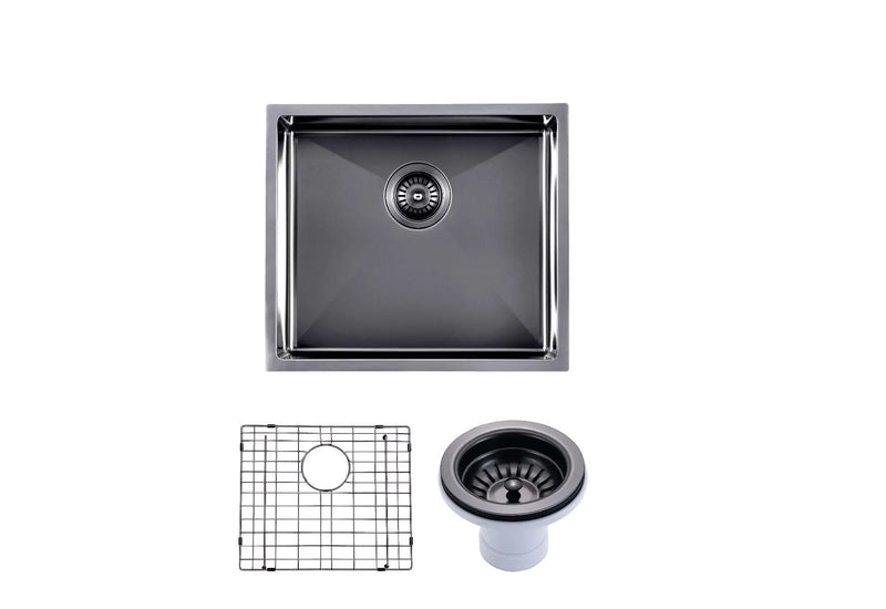 490x440x230mm 1.2mm Handmade Top/Undermount Single Bowl Kitchen/Laundry Sink Chrome/Grey/Gold FIL Kitchen Bathroom