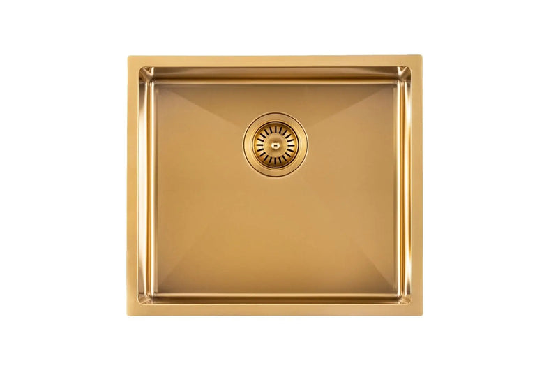 490x440x230mm 1.2mm Handmade Top/Undermount Single Bowl Kitchen/Laundry Sink Chrome/Grey/Gold FIL Kitchen Bathroom