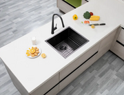 490x440x230mm 1.2mm Handmade Top/Undermount Single Bowl Kitchen/Laundry Sink Chrome/Grey/Gold FIL Kitchen Bathroom