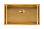 762x457x254mm 1.2mm Handmade Single Bowl Top/Undermount Kitchen/Laundry Sink Chrome/Grey/Gold FIL Kitchen Bathroom